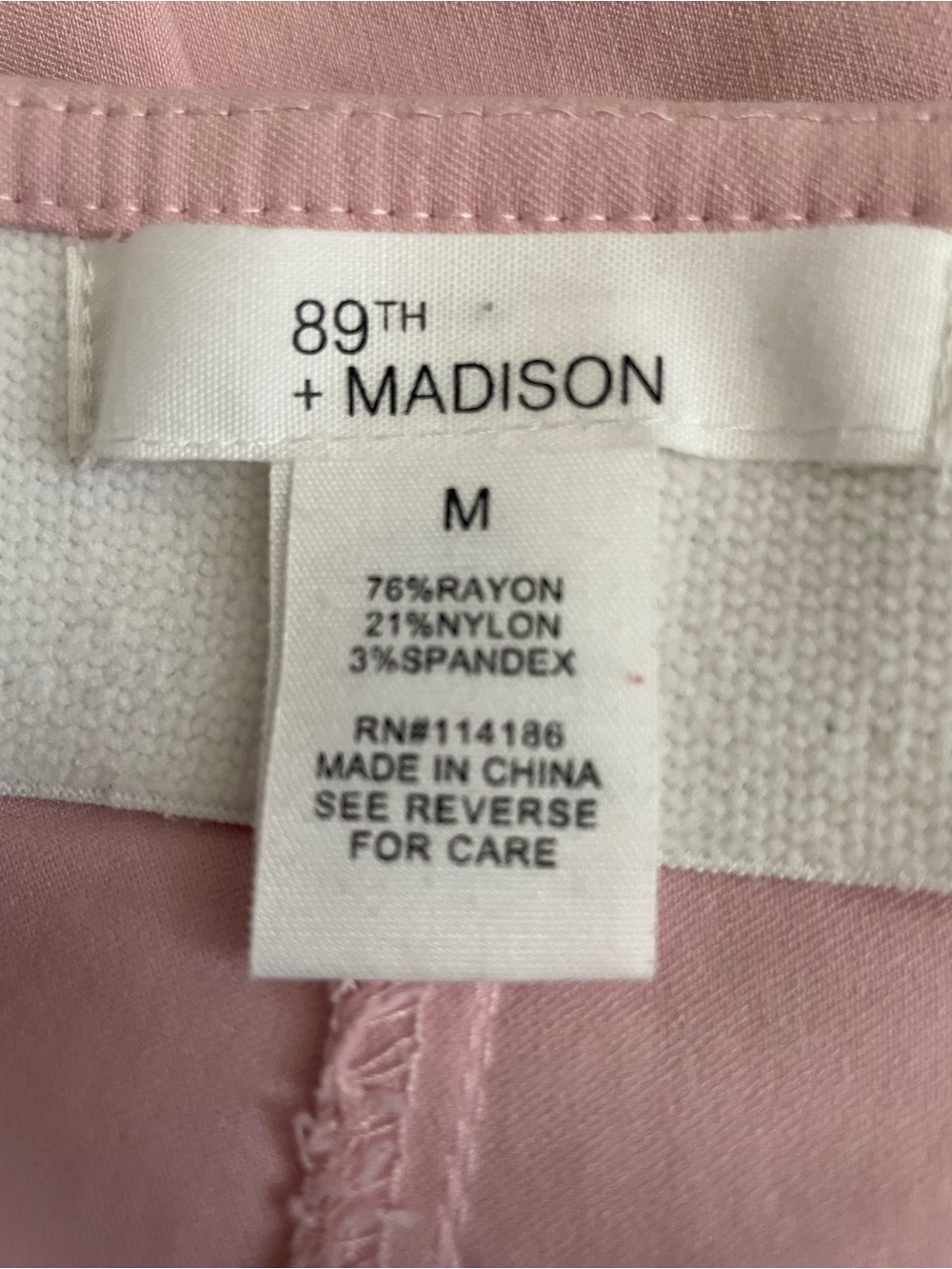 89th & Madison Light Pink Cropped High-Waist Button Ponte Pants - Picture 11 of 11